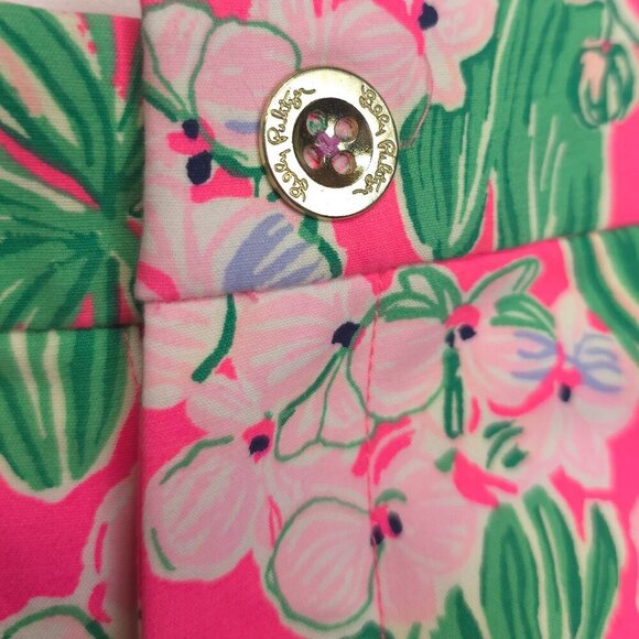 Lilly Pulitzer Gretchen High Rise Short Roxie Pink Worth A Look Size 4 - Picture 8 of 15